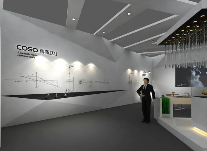 深圳展臺搭建公司COSO高斯衛(wèi)浴展臺設(shè)計(jì)效果圖