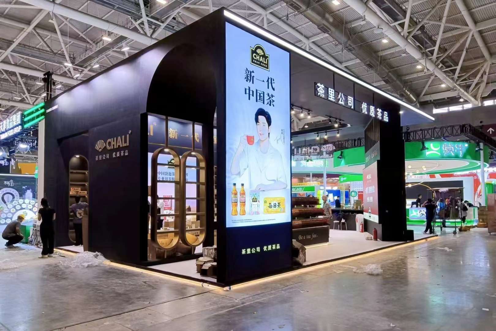 深圳會(huì)展設(shè)計(jì)搭建深圳糖酒會(huì)，茶里公司展臺(tái)布展